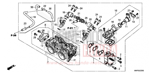 CORPS DE PAPILLON CBR500RAM de 2021